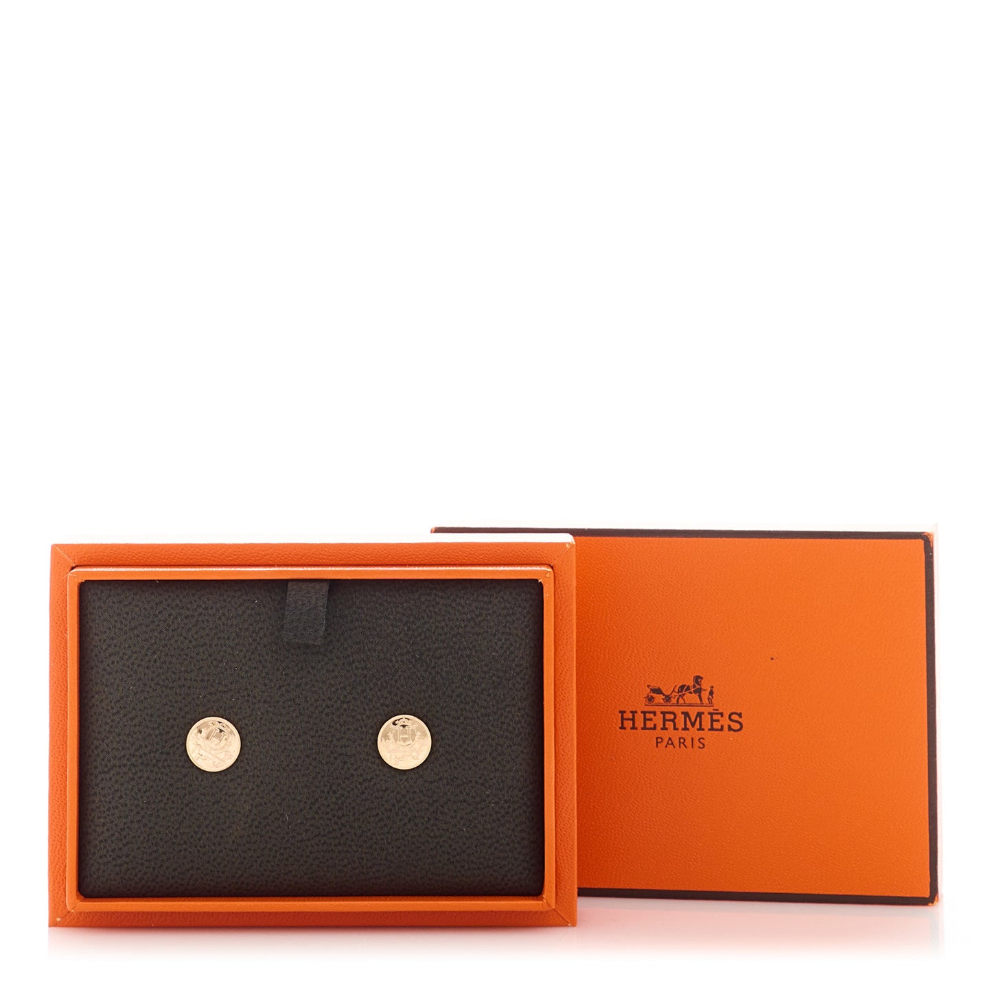 18K Rose Gold TPM Ex-Libris Stud Earrings
