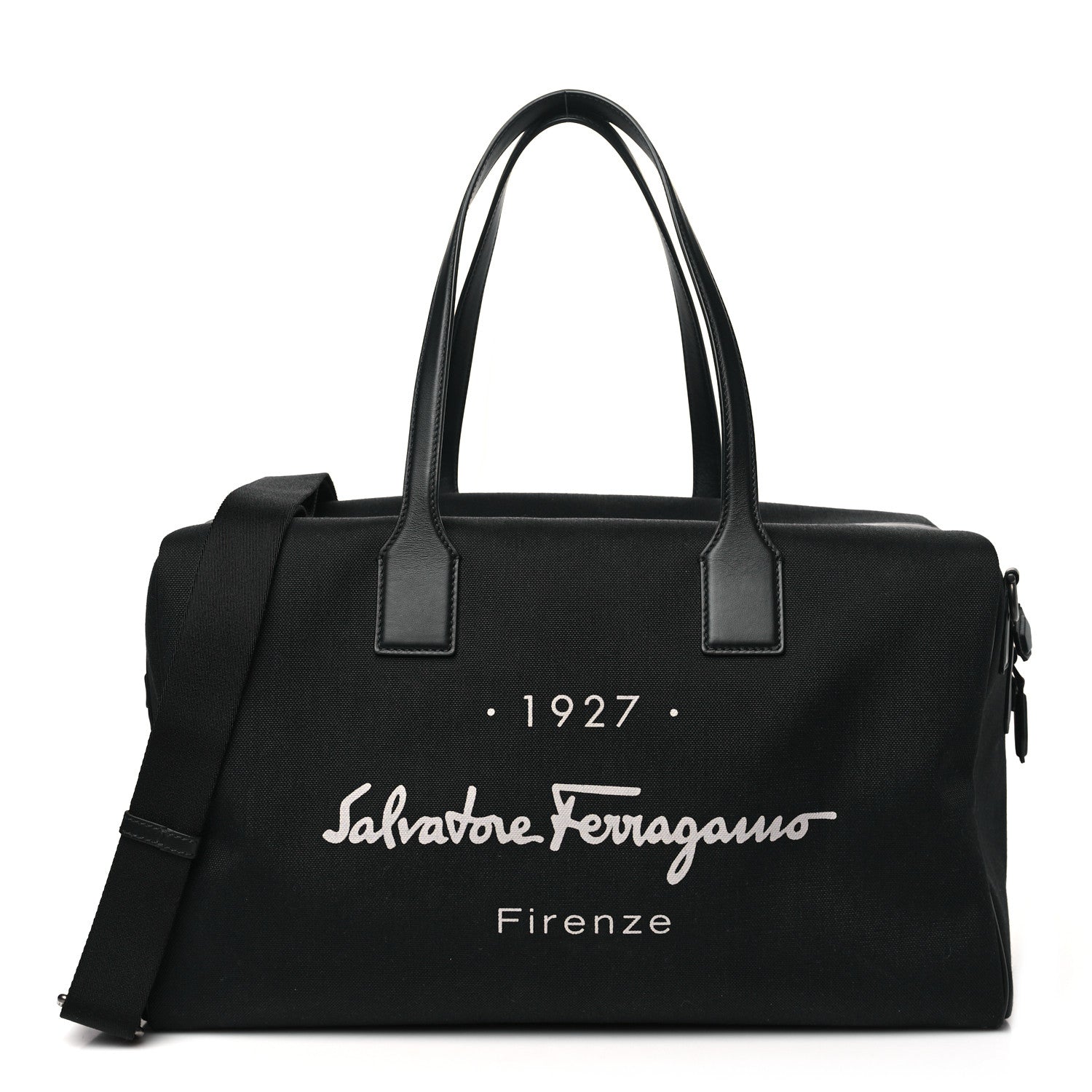 Salvatore Ferragamo Canvas 1927 Signature Duffle Black 1 of 8
