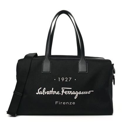 Salvatore Ferragamo Canvas 1927 Signature Duffle Black 1 of 8