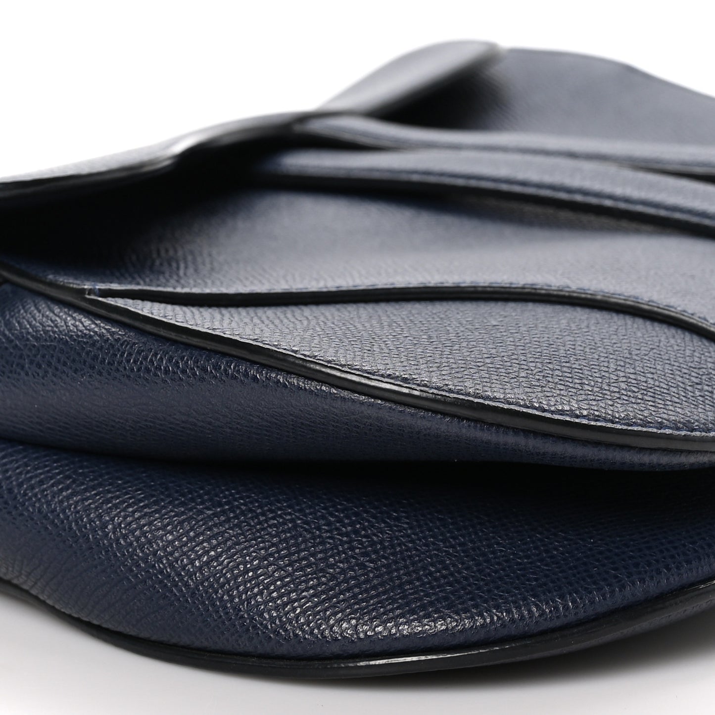 Grained Calfskin Saddle Bag Navy