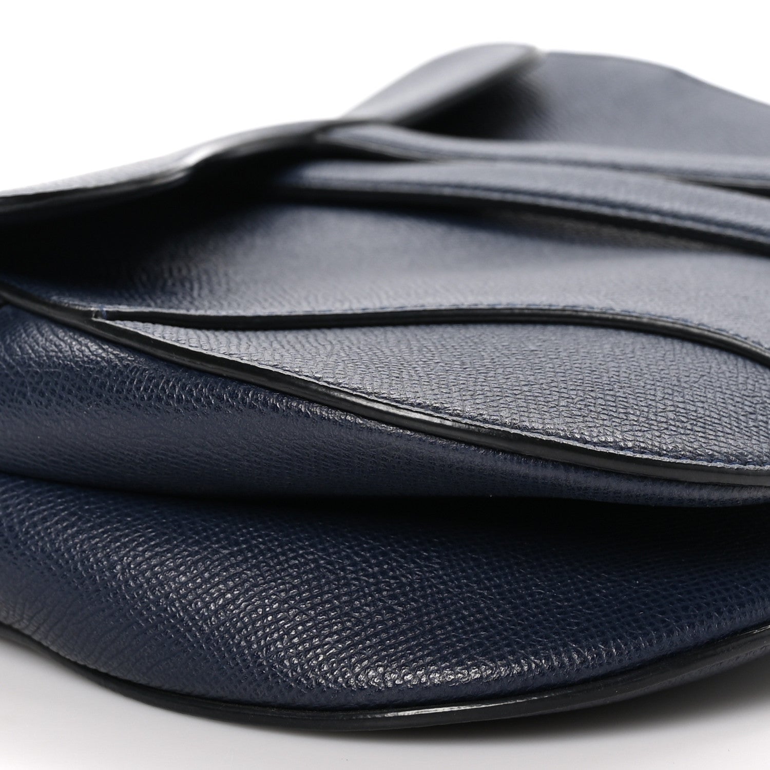 Christian Dior Grained Calfskin Saddle Bag Navy 9 of 10