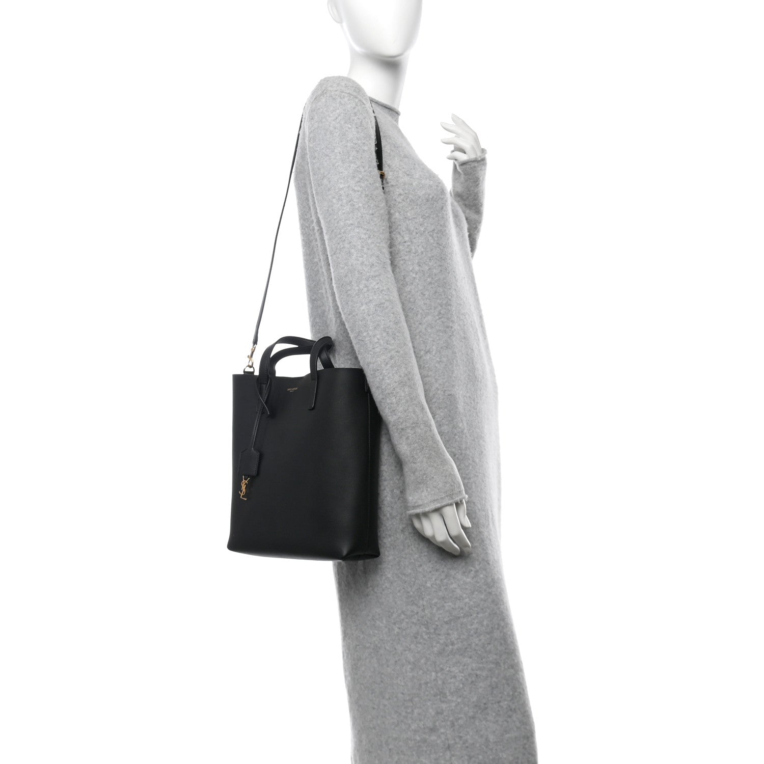 Saint Laurent Calfskin Toy Shopping Tote Black 2 of 13
