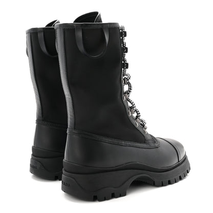 Prada Vitello Montana Neoprene Combat Boots 36 Black 5 of 10