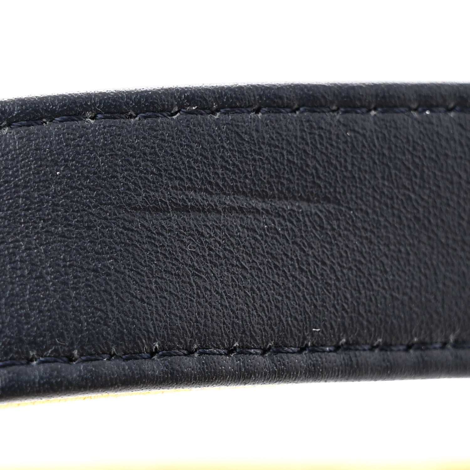 Chanel Metallic Lambskin Striped North South Boy Flap Navy Gold 11 of 11
