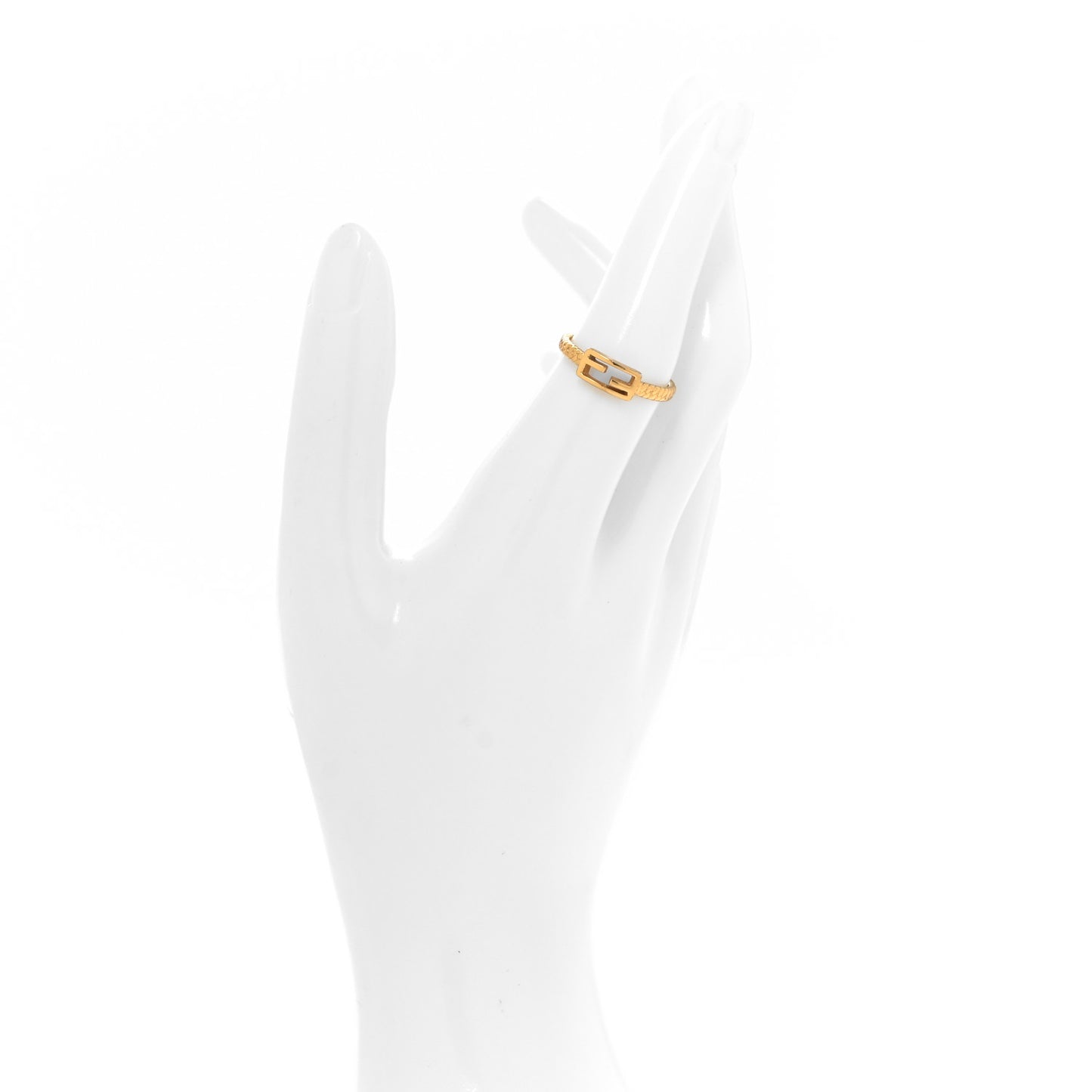 Metal Baguette Ring M 54 6.75 Gold