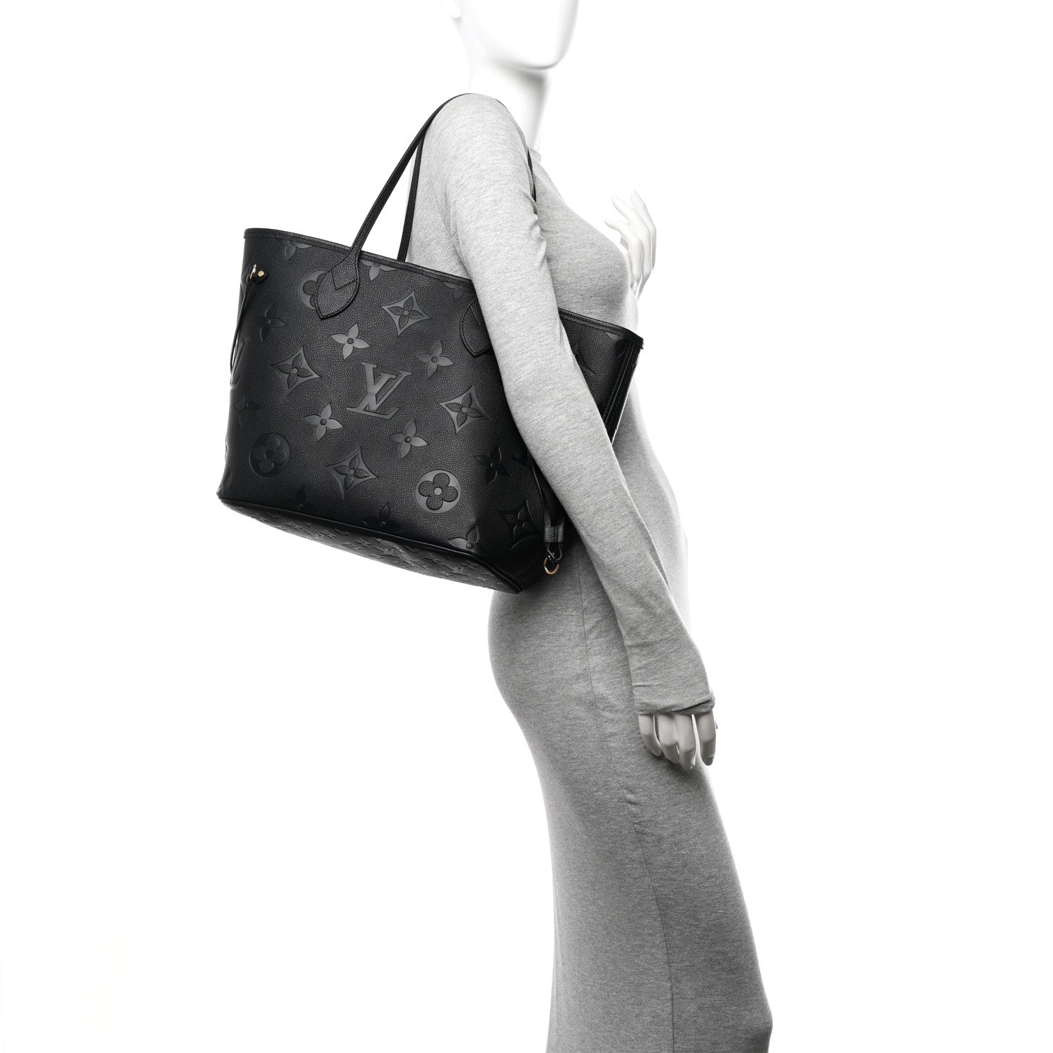 Louis Vuitton Empreinte Monogram Giant Neverfull MM Black 2 of 10