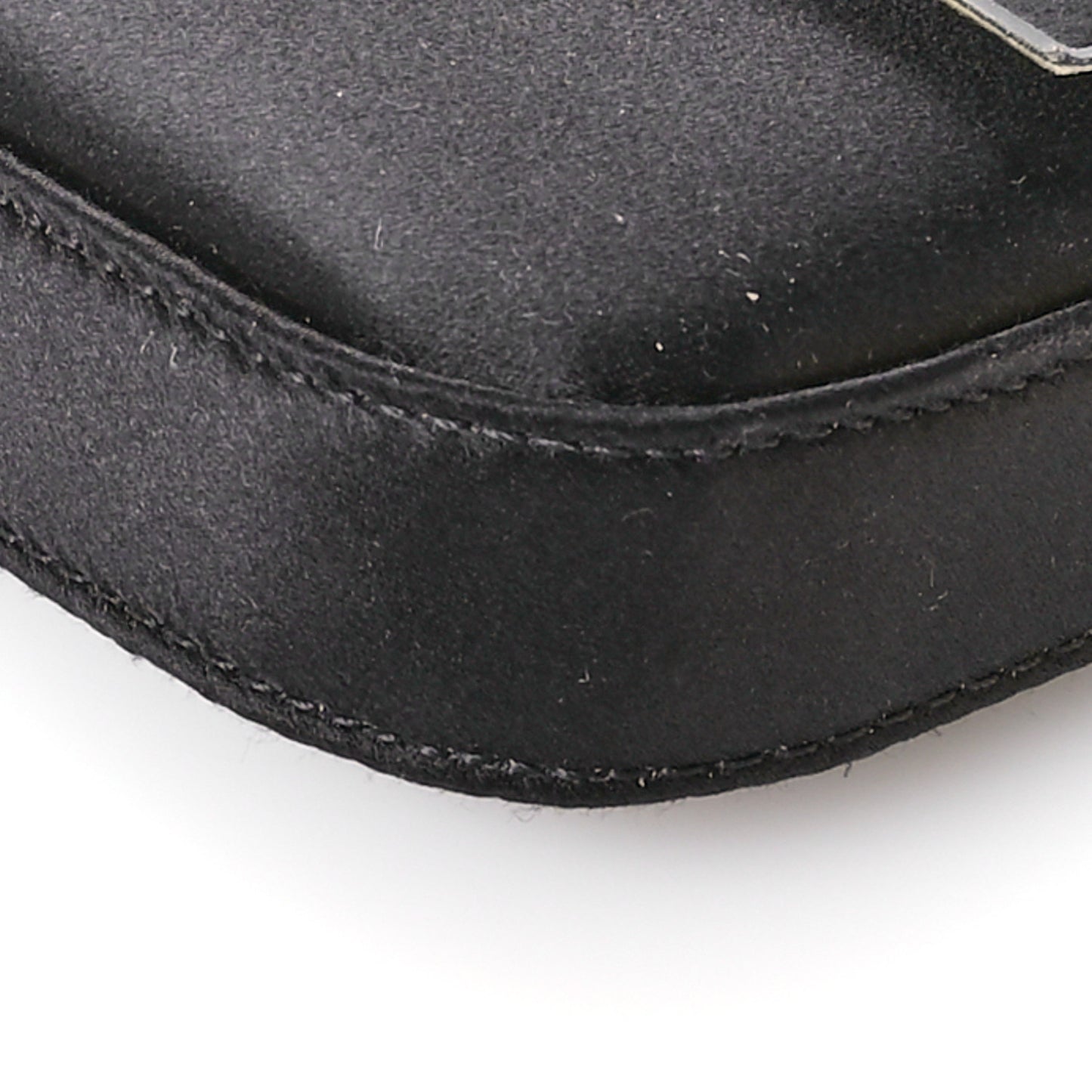 Silk Satin Phone Baguette Black