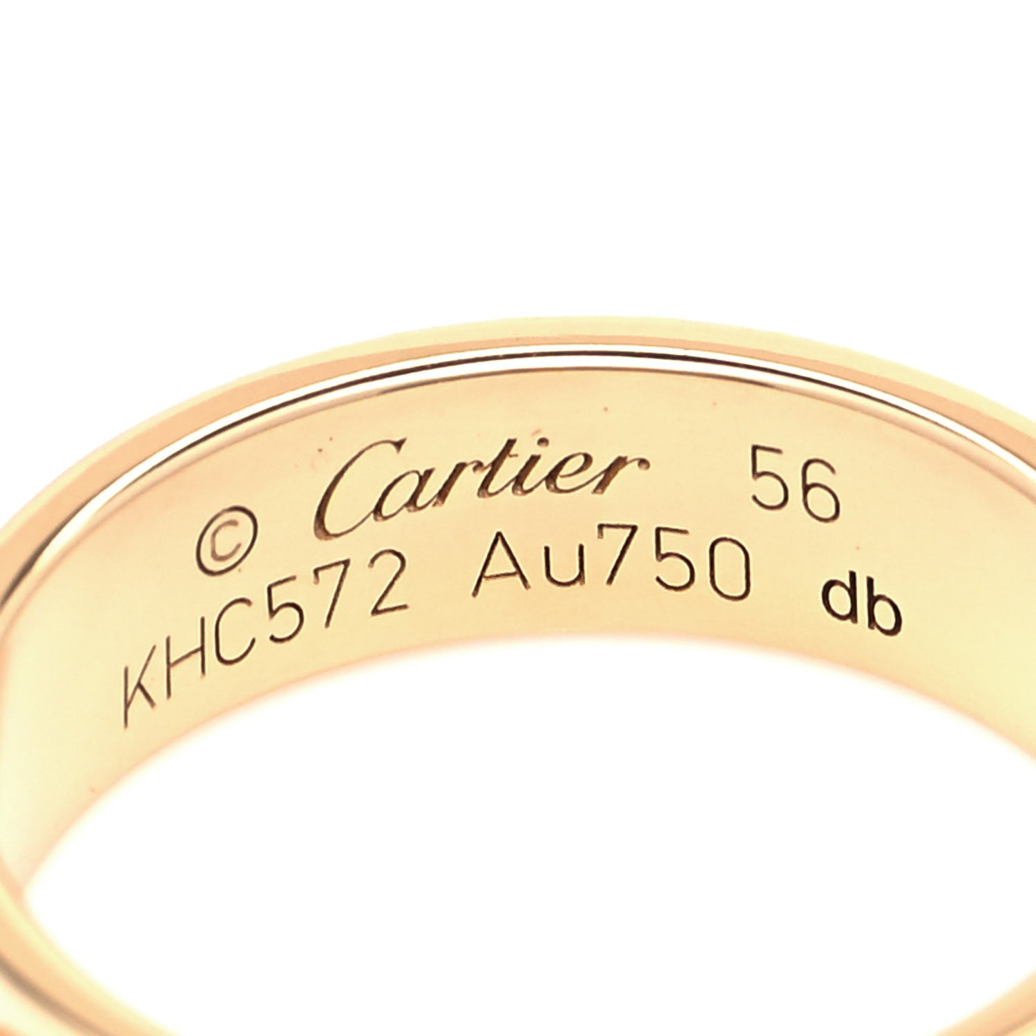 Cartier 18K Yellow Gold 5.5mm LOVE Ring 56 7.5 4 of 5