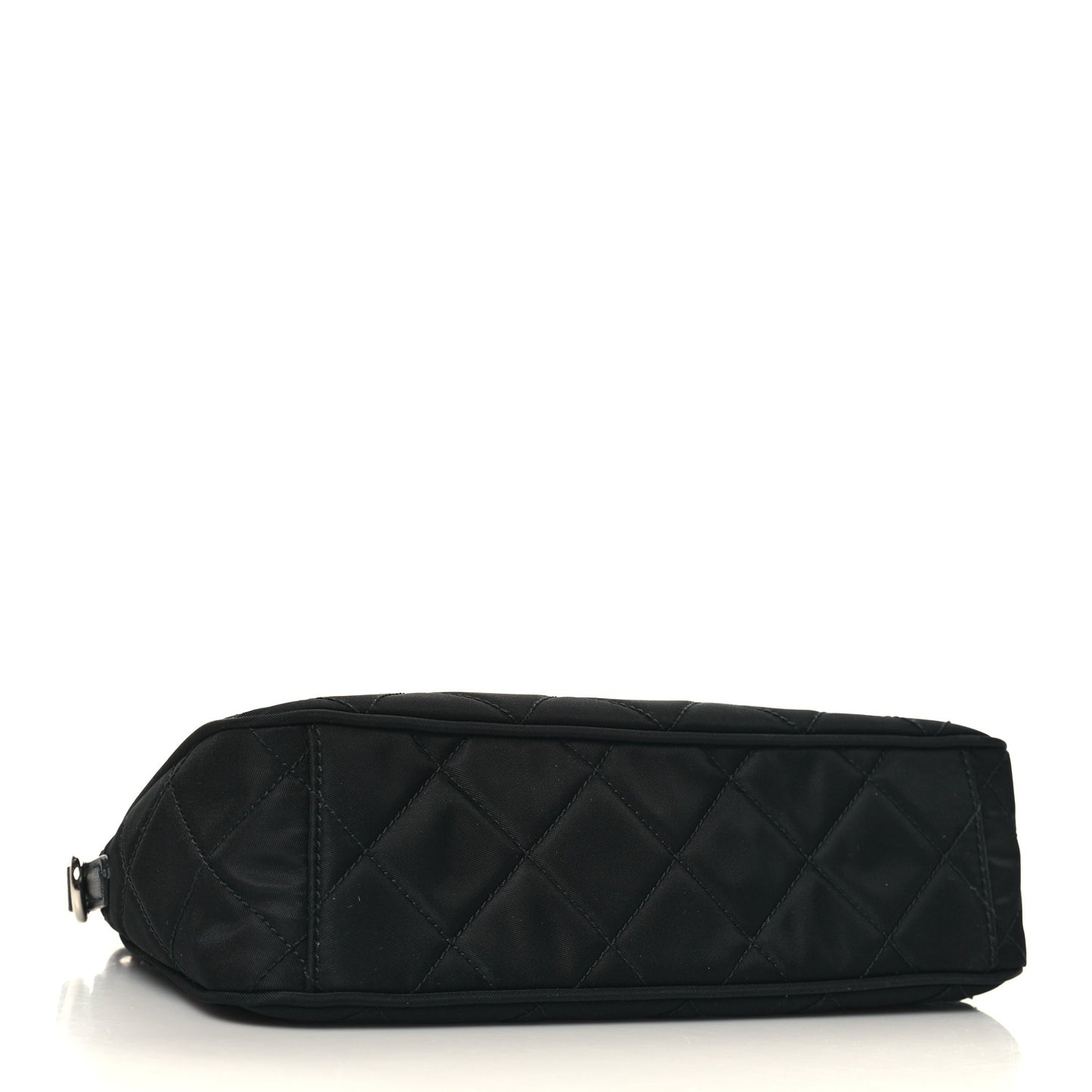 Nylon Tessuto Impuntu Quilted Crossbody Bag Black