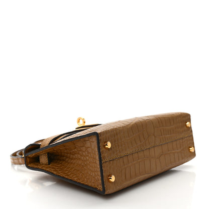 Hermes Matte Alligator Mini Kelly Sellier 20 Kraft 4 of 9