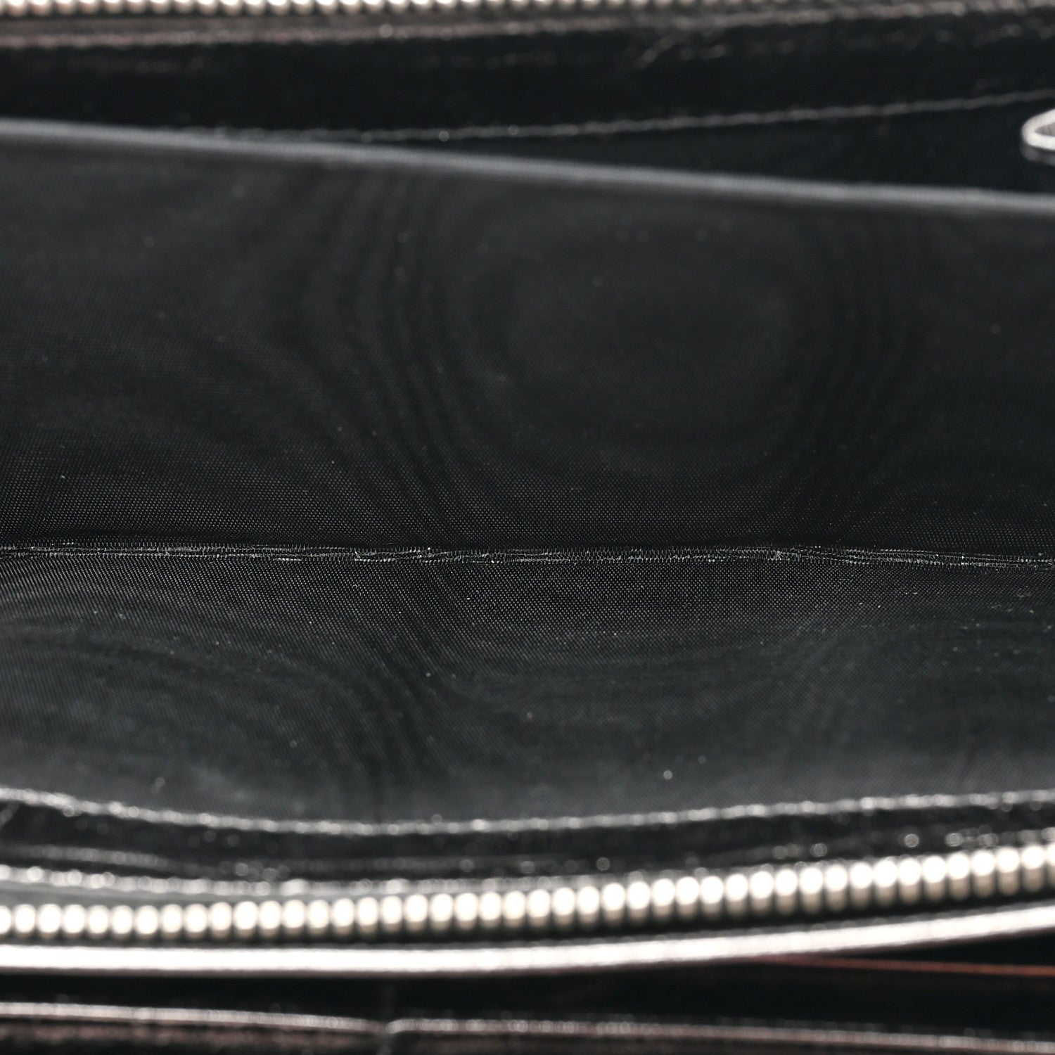 Saint Laurent Metallic Calfskin Monogram Belle De Jour Clutch Silver 6 of 16