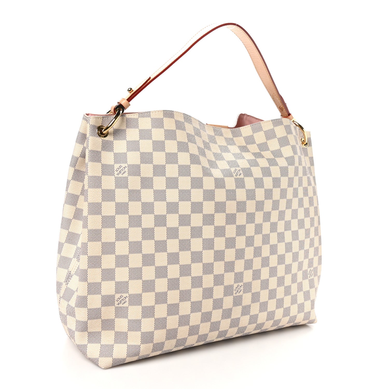 Louis Vuitton Damier Azur Graceful MM Rose Ballerine 3 of 10