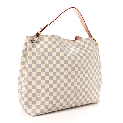 Louis Vuitton Damier Azur Graceful MM Rose Ballerine 3 of 10