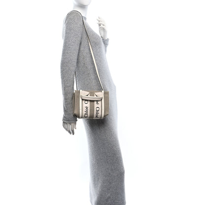 Chloe Cotton Calfskin Nano Woody Ribbon Tote With Strap White 2 of 10