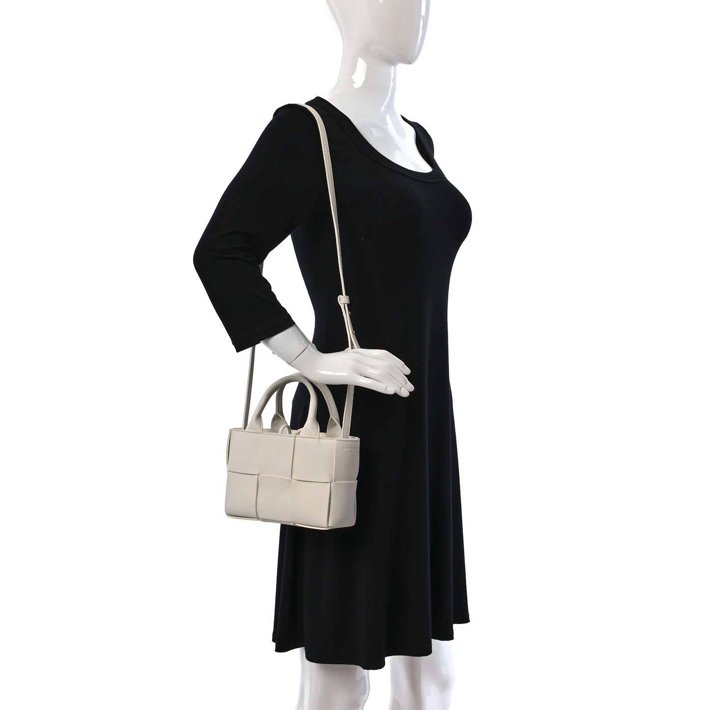Nappa Maxi Intreccio Mini Arco Tote White