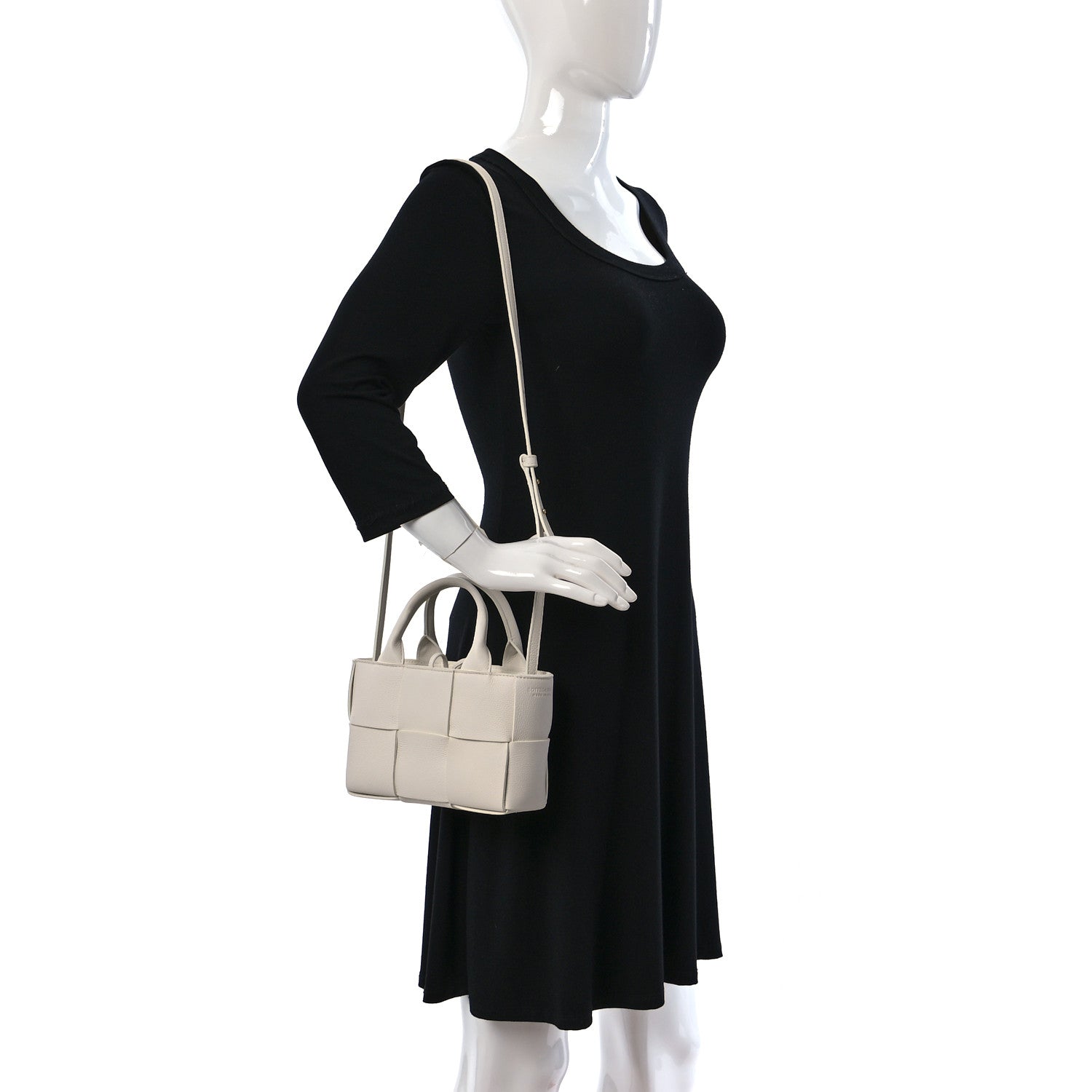 Bottega Veneta Nappa Maxi Intreccio Mini Arco Tote White 2 of 9