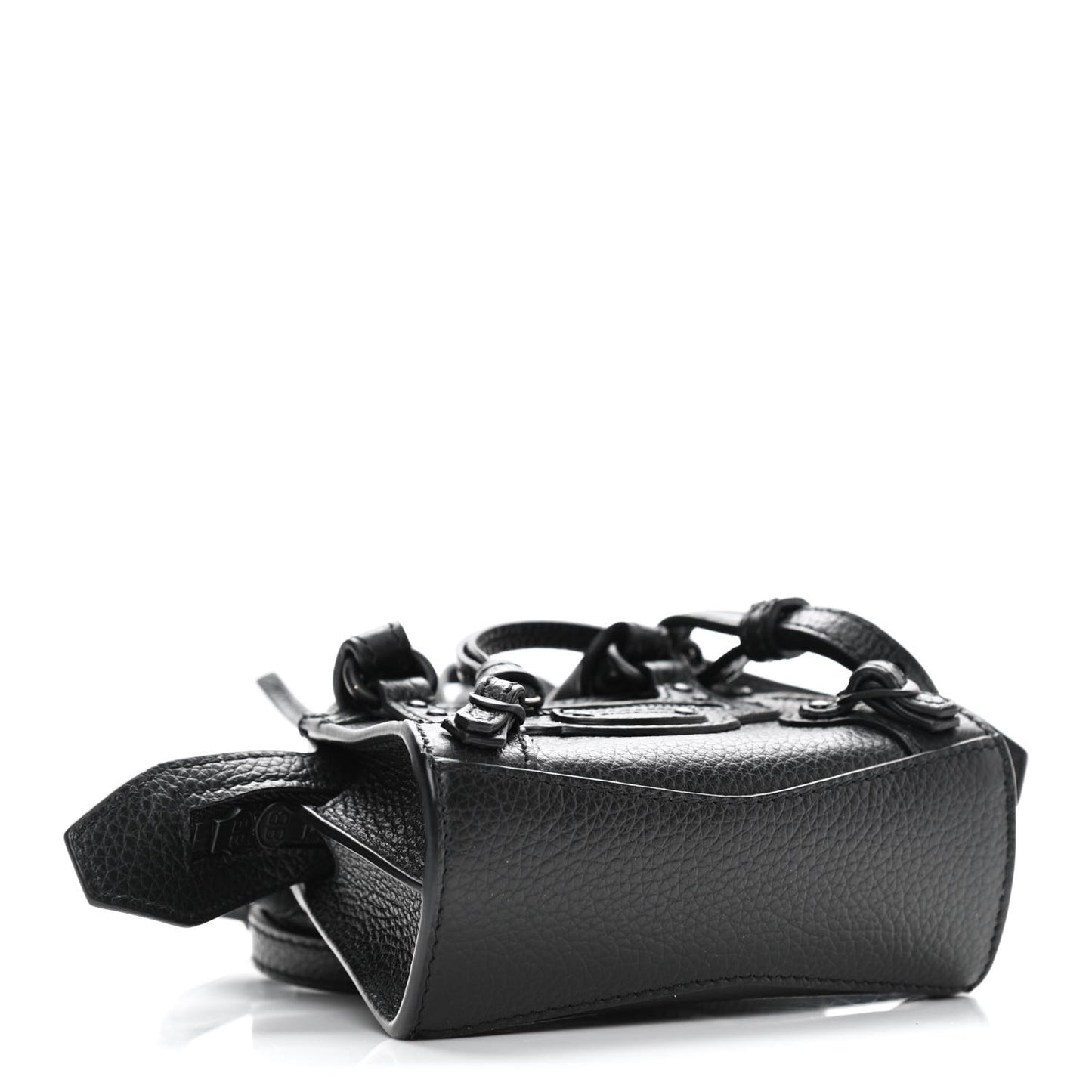 Grained Calfskin Neo Classic Black Hardware Super Nano City Crossbody Black