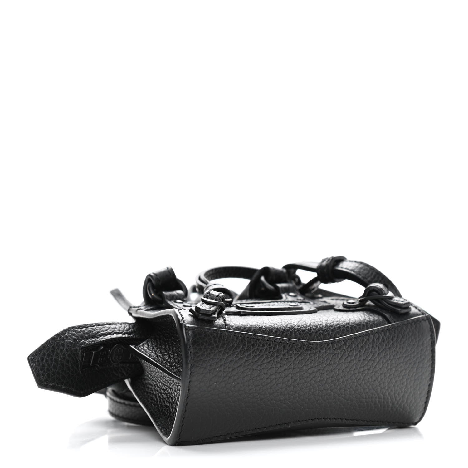 Balenciaga Grained Calfskin Neo Classic Black Hardware Super Nano City Crossbody Black 5 of 10