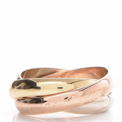 Cartier 18K Pink Yellow White Gold Les Must De Trinity Ring 49 4.75 8 of 8