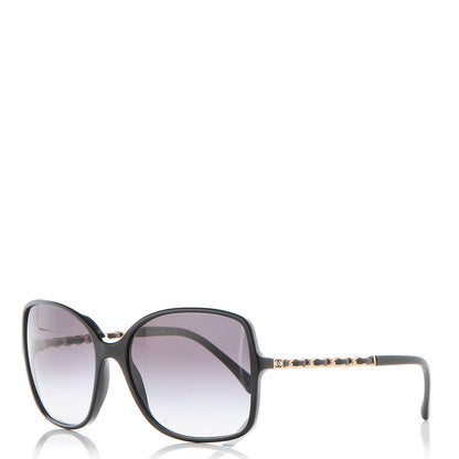 Chanel Lambskin Square Chain Sunglasses 5210-Q Black 1 of 9