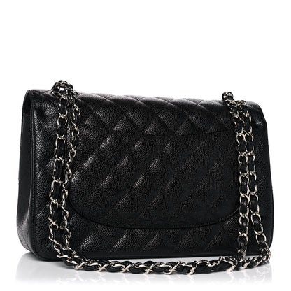 Chanel Caviar Quilted Jumbo Double Flap Black 3 of 11
