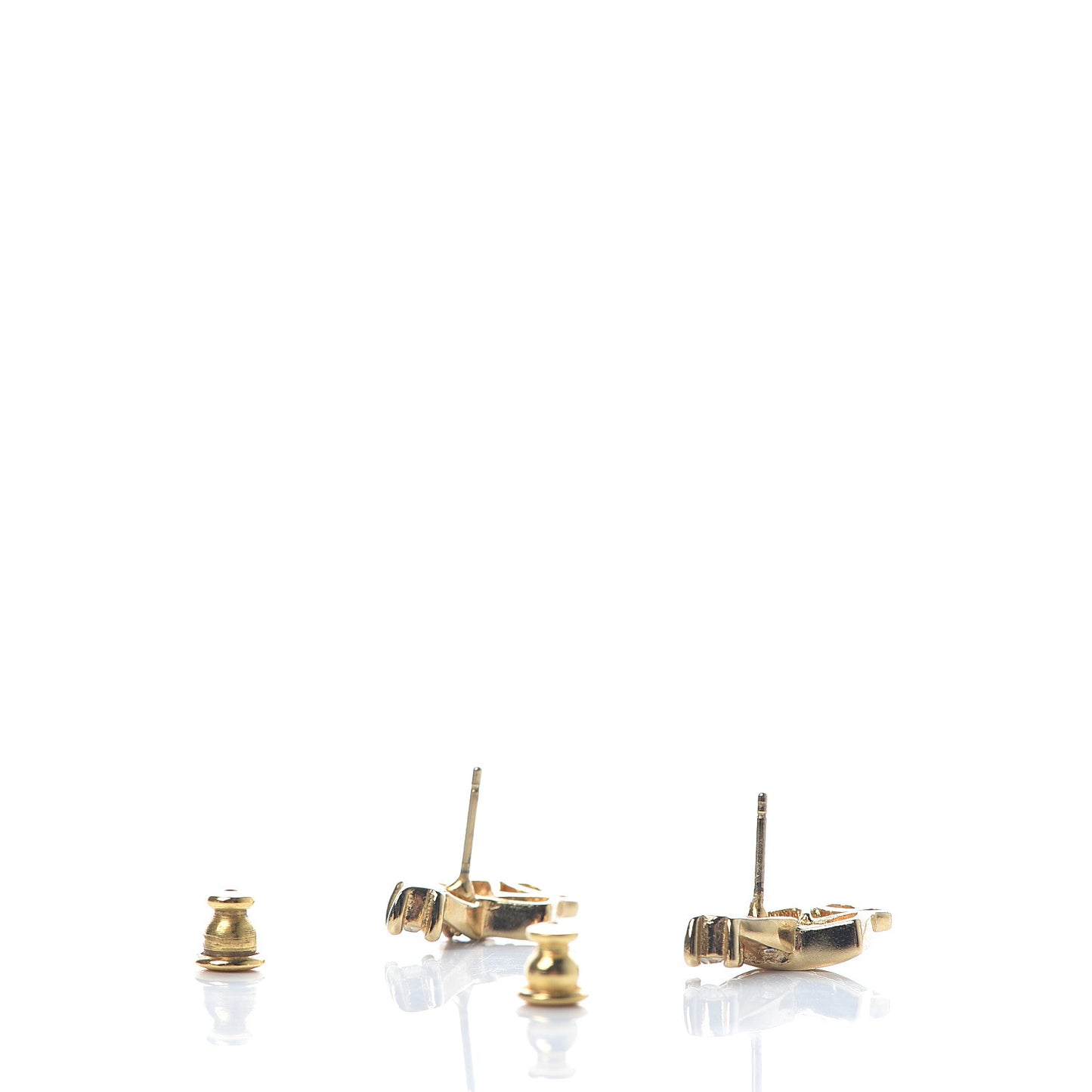 Crystal CD Earrings Gold