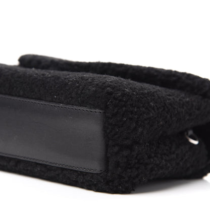 Saint Laurent Shearling Toy Loulou Shoulder Bag Black 7 of 11