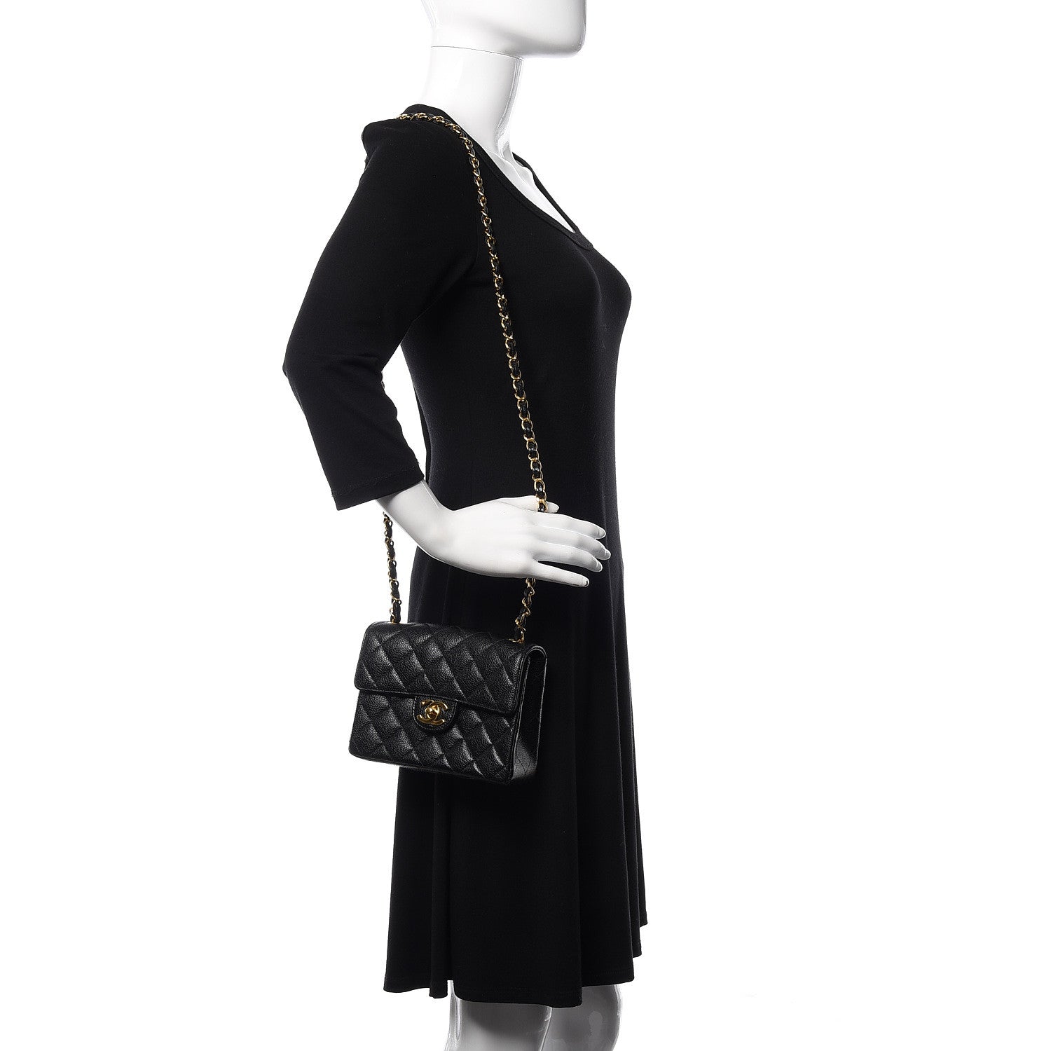 Chanel Caviar Quilted Mini Square Flap Black 2 of 13