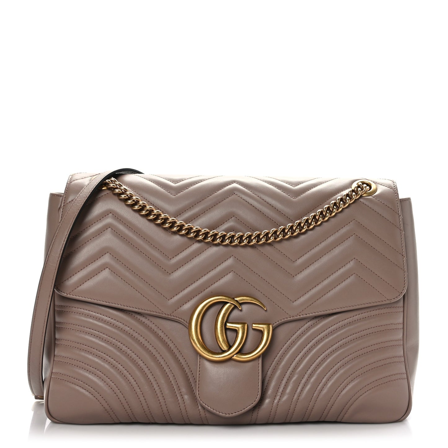 Calfskin Matelasse Large GG Marmont Shoulder Bag Porcelain Rose