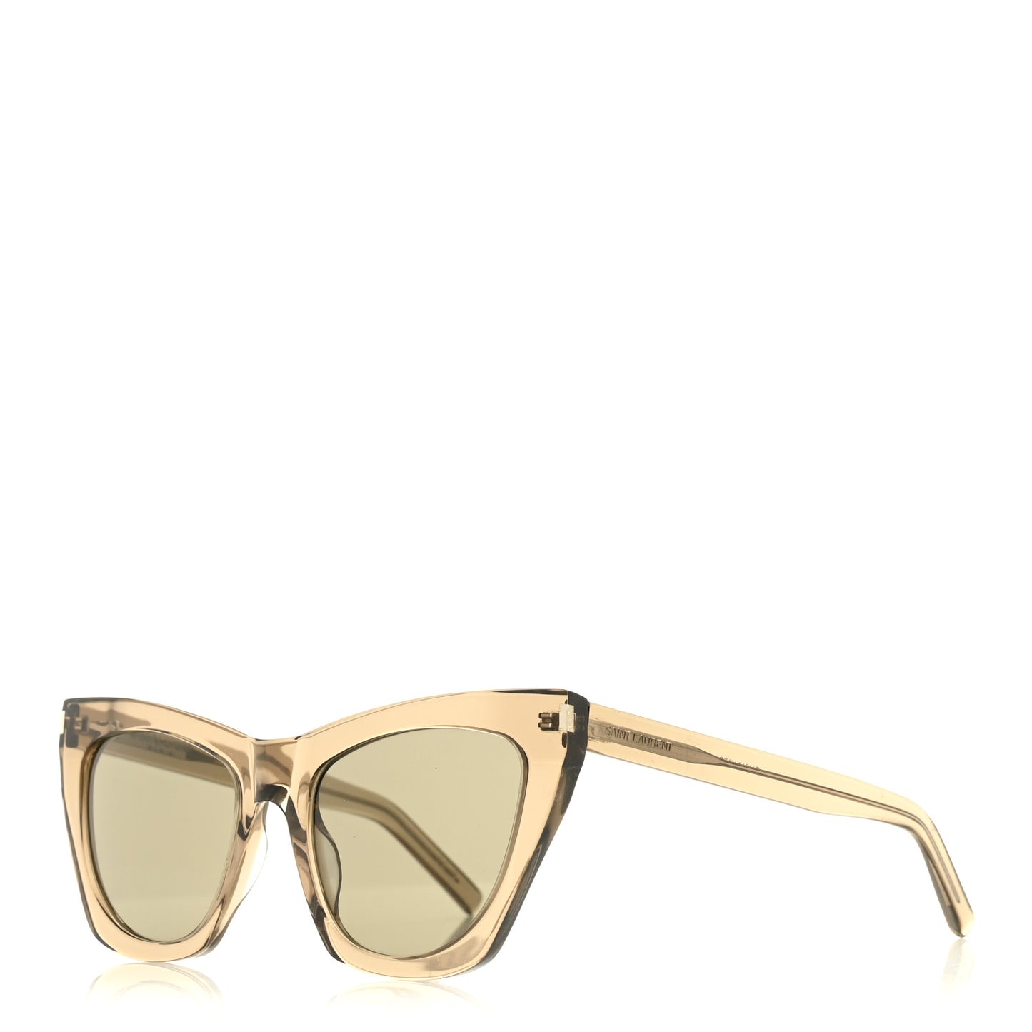Acetate New Wave SL214 Kate Cat Sunglasses Transparent Brown