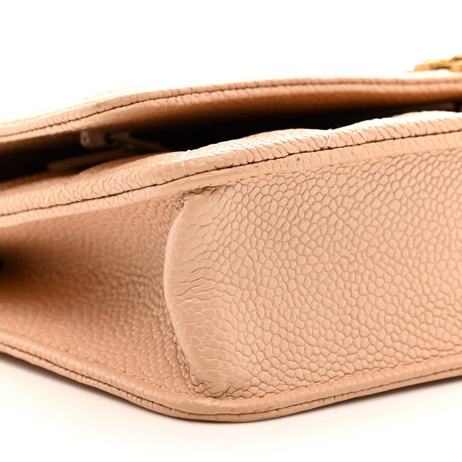 Chanel Caviar Quilted Boy Wallet On Chain WOC Light Beige 10 of 13
