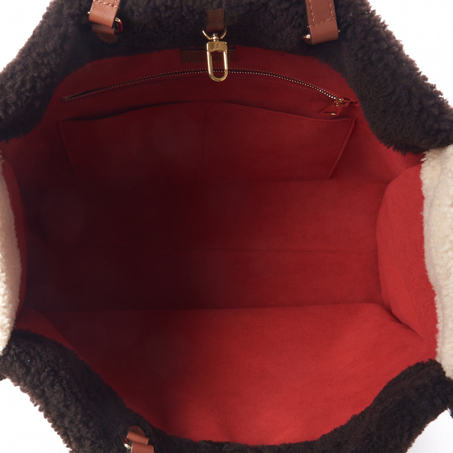 Louis Vuitton Shearling Monogram Giant Teddy Onthego GM Black White 7 of 8