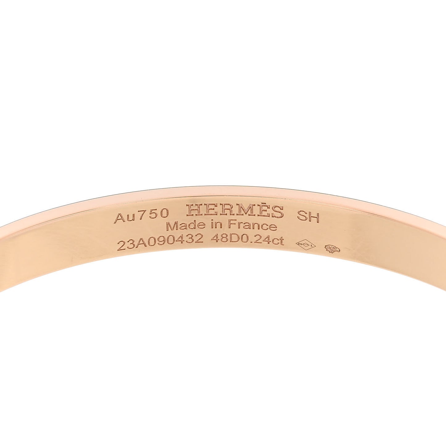 18K Rose Gold Diamond PM Collier De Chien Bracelet SH