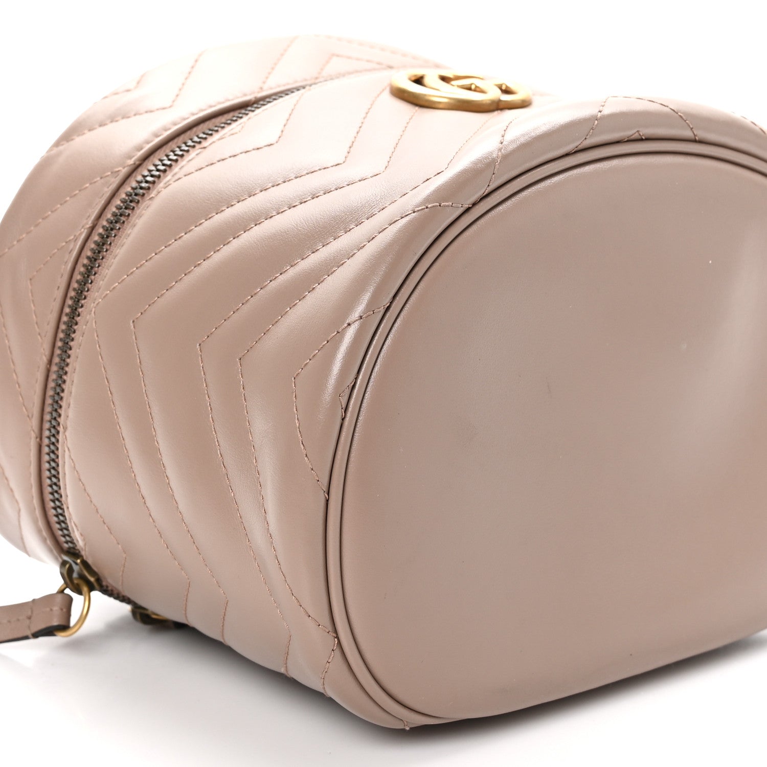 Gucci Calfskin Matelasse GG Marmont Vanity Cosmetic Case Porcelain Rose 10 of 12