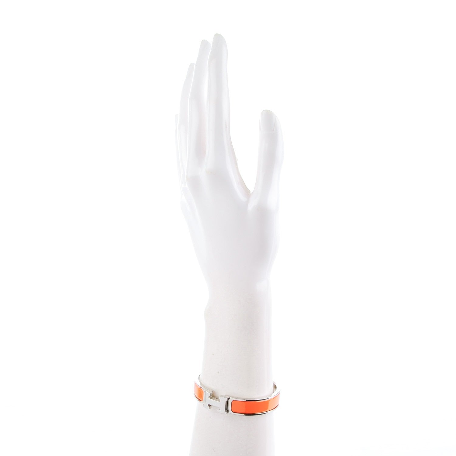 Hermes Enamel Narrow Clic Clac H Bracelet PM Orange 2 of 5