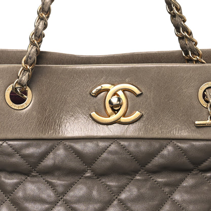 Chanel Calfskin Quilted Large Soft Elegance Tote Beige 8 of 10