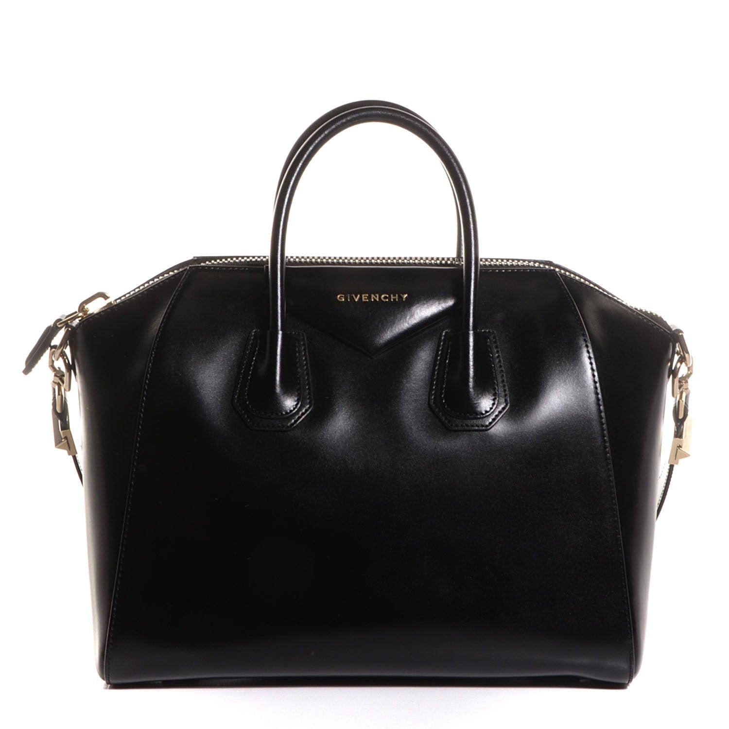 Givenchy Shiny Lord Calfskin Medium Antigona Black 1 of 11