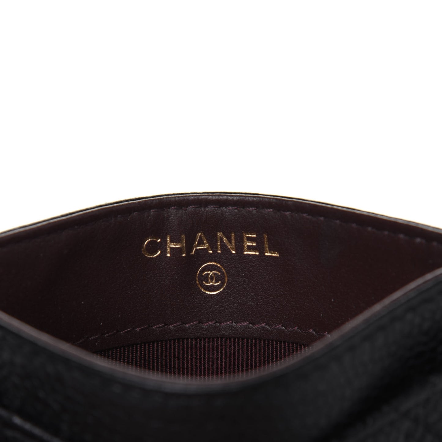 Caviar Quilted Card Holder Black