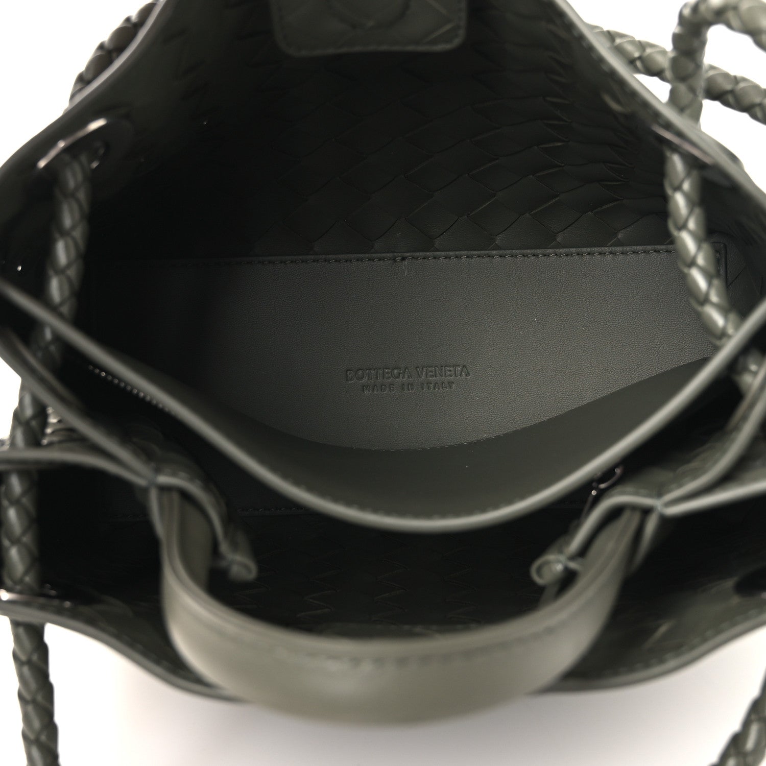 Bottega Veneta Nappa Intrecciato Small Andiamo Shoulder Bag Pickle