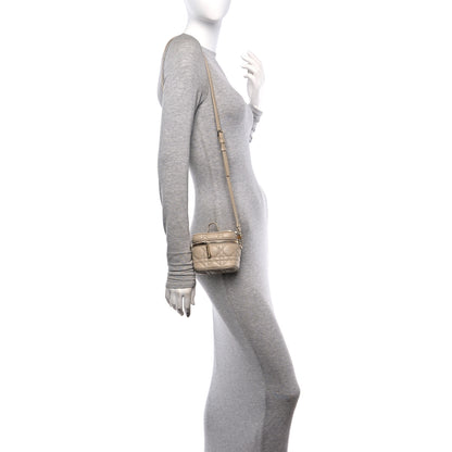 Christian Dior Lambskin Cannage Micro Lady Dior Vanity Case Beige 2 of 12