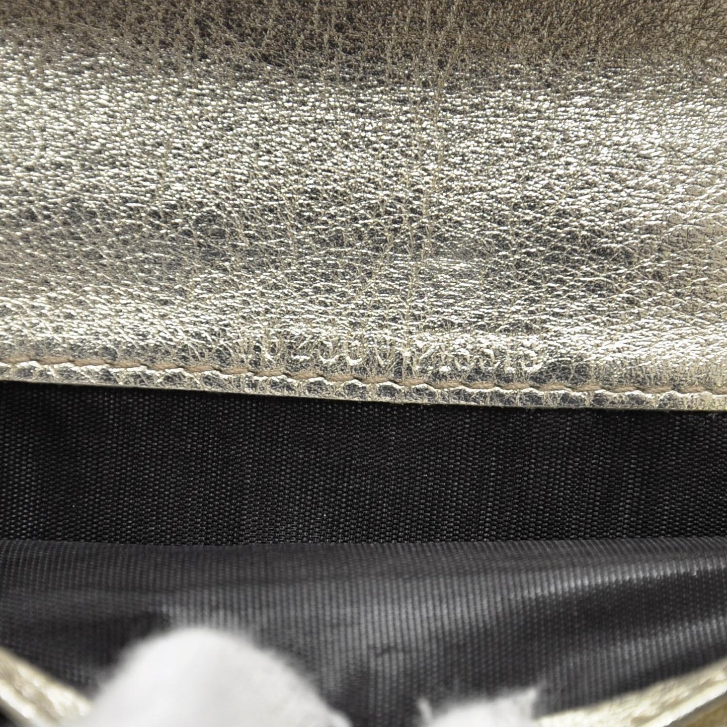 Leather Britt Continental Wallet Metallic Gold