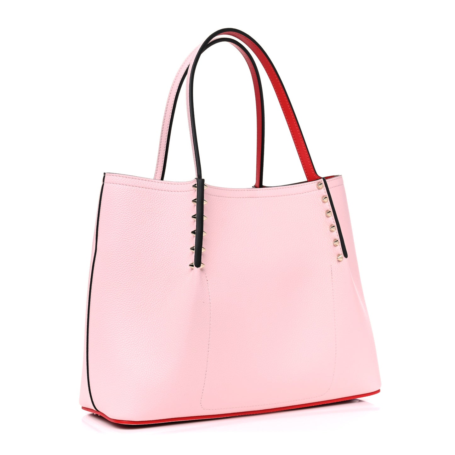 Embossed Calfskin Spiked Small Cabarock Shopper Tote Pink