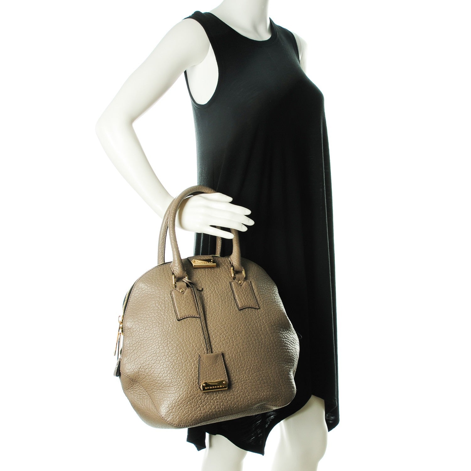 Burberry Heritage Grain Medium Orchard Bowling Bag Pale Taupe 2 of 8