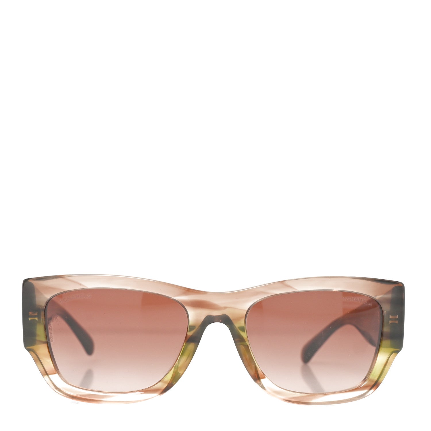 Chanel Acetate Rectangle Sunglasses 5507-A Brown Orange 2 of 7