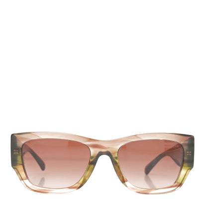 Chanel Acetate Rectangle Sunglasses 5507-A Brown Orange 2 of 7