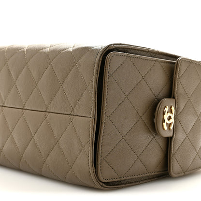Chanel Goatskin Quilted Small Chanel 25 Handbag Dark Khaki 10 of 11