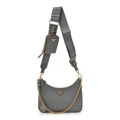 Prada Saffiano Re-Edition 2005 Shoulder Bag Ardesia 1 of 9