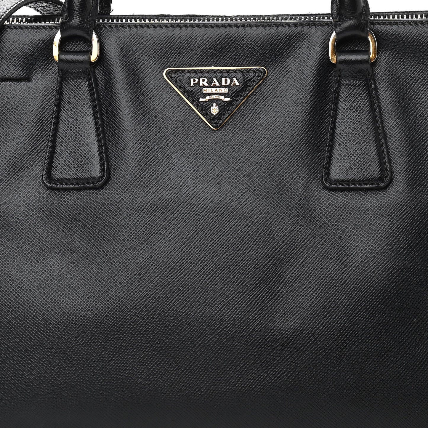 Saffiano Small Galleria Double Zip Tote Black