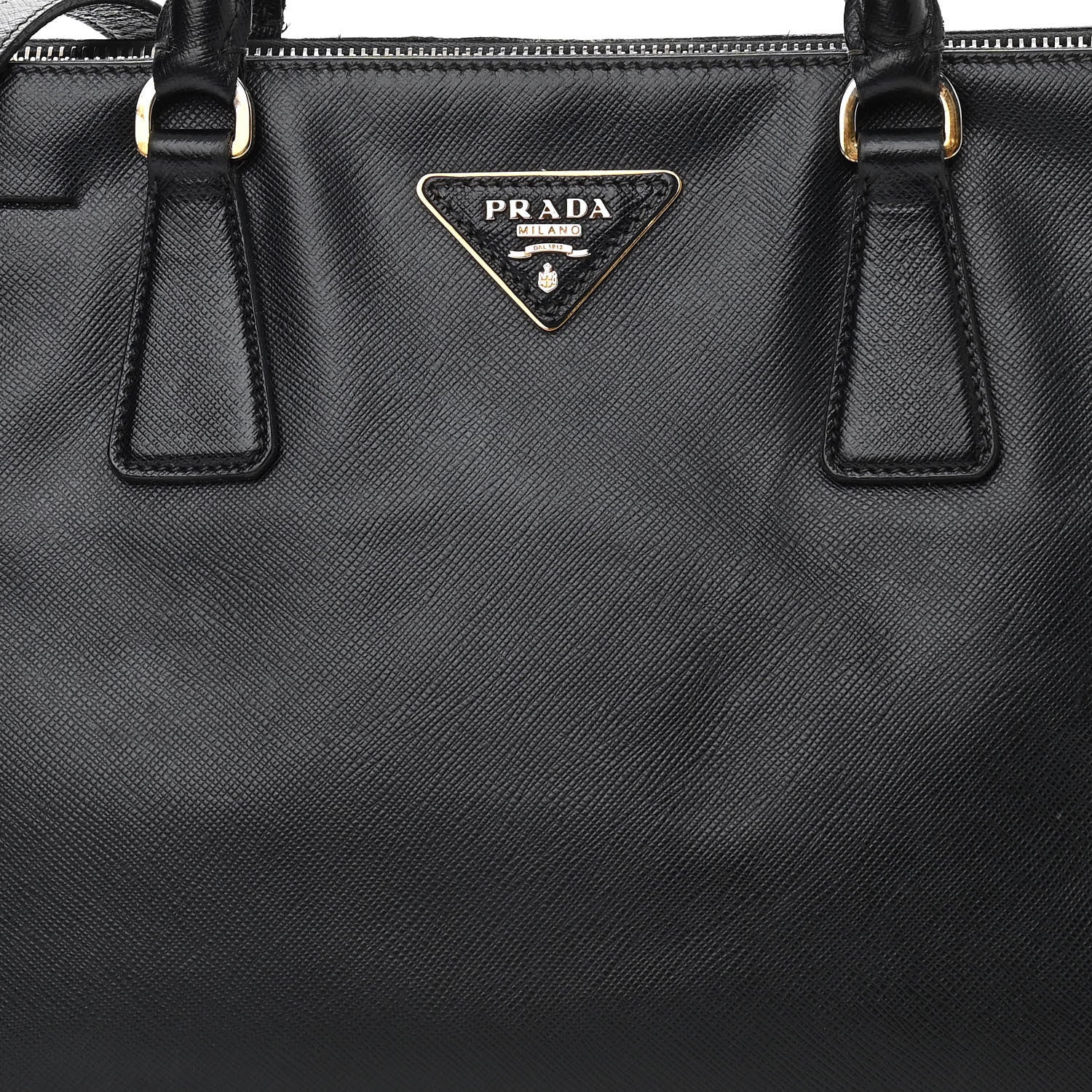 Prada Saffiano Small Galleria Double Zip Tote Black 10 of 13