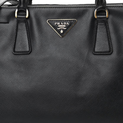 Prada Saffiano Small Galleria Double Zip Tote Black 10 of 13